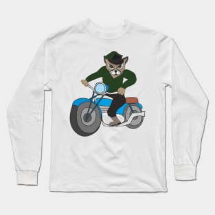 Сat on a motorcycle Long Sleeve T-Shirt